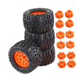 thumbnail image 3 of Juego de neumáticos de camión a control remoto, resistencia al desgaste, neumáticos de Rally de 125mm de diámetro, reemplazos para vehículos de Hobby Naranja, 3 of 8