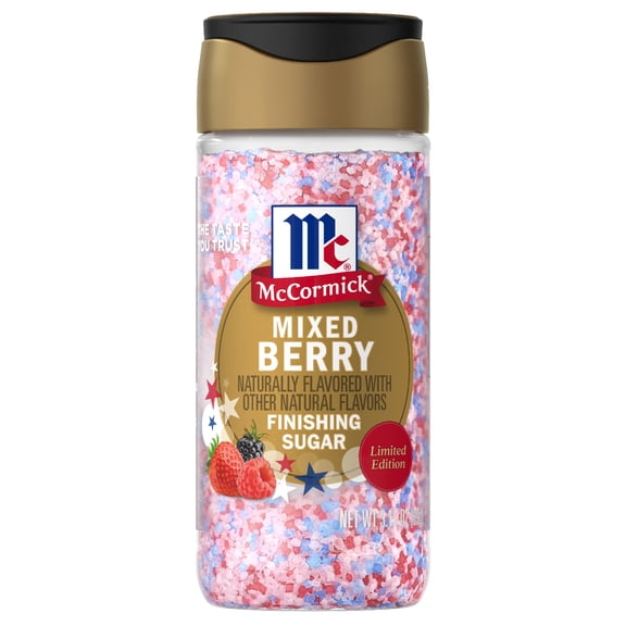 McCormick Mixed Berry Finishing Sugar, 3.15 oz Bottle