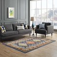 thumbnail image 2 of Atzi Distressed Southwestern Diamond Floral 5x8 Area Rug in Multicolored, 2 of 9