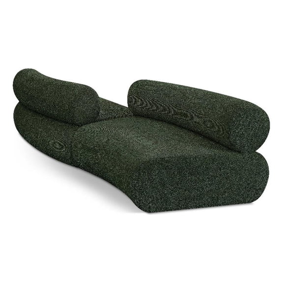 Meridian Furniture Bale 108" Green Chenille Fabric 2 pc. Modular Sectional