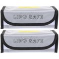 thumbnail image 3 of Battery Safety Pouch for Fireproof Storage 2Pcs Durable Silver Bags, 3 of 3