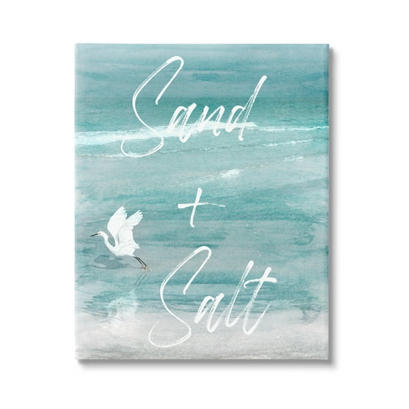 Stupell Industries Sand & Salt Beach Phrase Animals & Insects Painting Gallery Wrapped Canvas Art Print Wall Art, 16 x 20