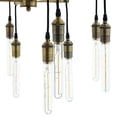 thumbnail image 5 of Industrial Country Farm Beach House Living Lounge Kitchen Room Chandelier Pendant Ceiling Light Fixture, Metal Steel, Gold, 5 of 5