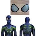 thumbnail image 2 of Halloween adultos niños Miles Morales púrpura reinado Spiderman superhéroe Cosplay disfraz mono completo Zentai segunda piel fiesta, 2 of 4