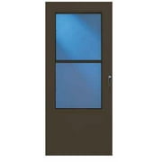 Larson Value-Core 028841U Storm Door, 32 in W, 81 in H, Half Screen, Wood, Brown