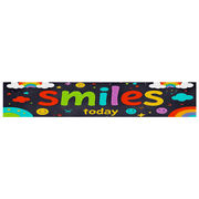 Colorful Smiles Today Banner with Rainbow Clouds Stars and Emojis Party Background Decorations Backdrop for Kids Party Family Gathering Photo Booth Fun Events Celebrations