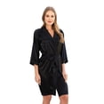 thumbnail image 1 of TESSO HOME Bata de Satín Negra para Mujer – Elegancia y Comodidad con Estilo Ligera, 1 of 2