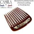 thumbnail image 4 of Camila Paris CP3772 French Hair Side Comb Small Rounded Black and Opera, French Twist Hair Combs, Strong Hold Hair Clips for Women Bun Chignon, No Slip Styling Girls Hair Accessories Made in France, 4 of 34