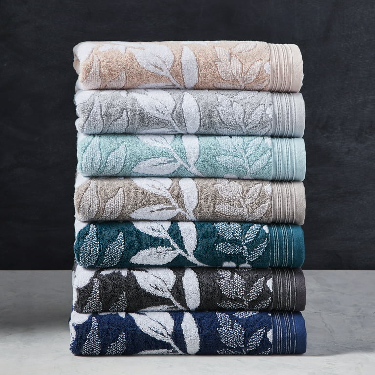 Better Homes & Gardens Signature Soft Floral 6 Piece Towel Set, Taupe  Splash 