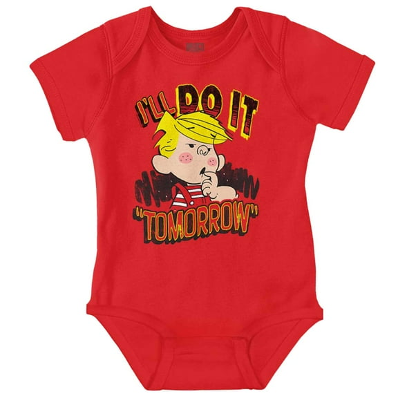 Dennis The Menace Will Do It Tomorrow Bodysuit Jumper Boys Infant Baby Brisco Brands 12M