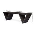 thumbnail image 6 of Riah Outdoor Bench, Angled Legs, Slatted 63 Inch Dark Gray Acacia Wood, 6 of 10