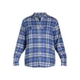 Men's and Big Men's Flannel Shirt with Long Sleeves, Sizes XS