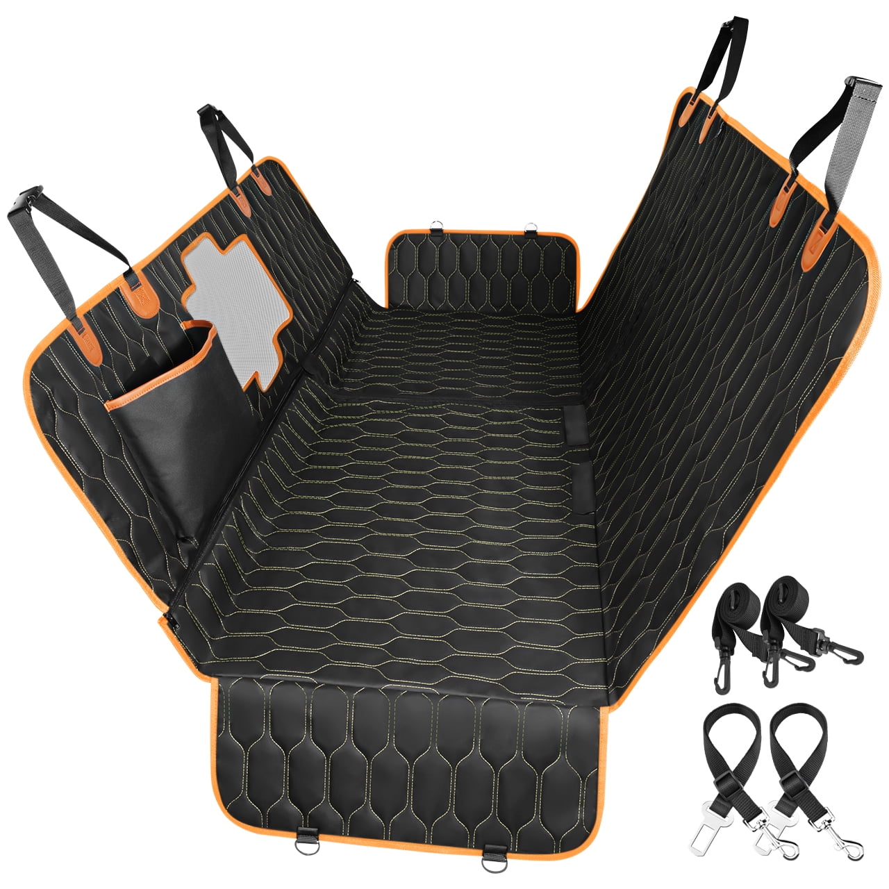 Petphil 4-in-1 Dog Car Seat Blanket, Tear-Resistant, Waterproof, Non-Slip  and Scratch-Resistant with Seat Belts and Carry Bag, Boot Dog Blanket for  All Cars : : Pet Supplies