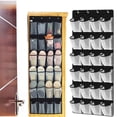 thumbnail image 2 of 12/24 Pocket Shoes Organizer Rack Hanging Bag Wall Mounted Shoe Holder Hanging Over the Door Behind Closet Organizer Storage Bag, 2 of 10