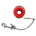 thumbnail image 2 of Carrete de Carrete de Buceo de Aleación de Aluminio Rojo con Línea de 30 M, Clip de de Perno de Extremo material acero Inoxidable Cola Carrete de dedo de buceo, 2 of 7