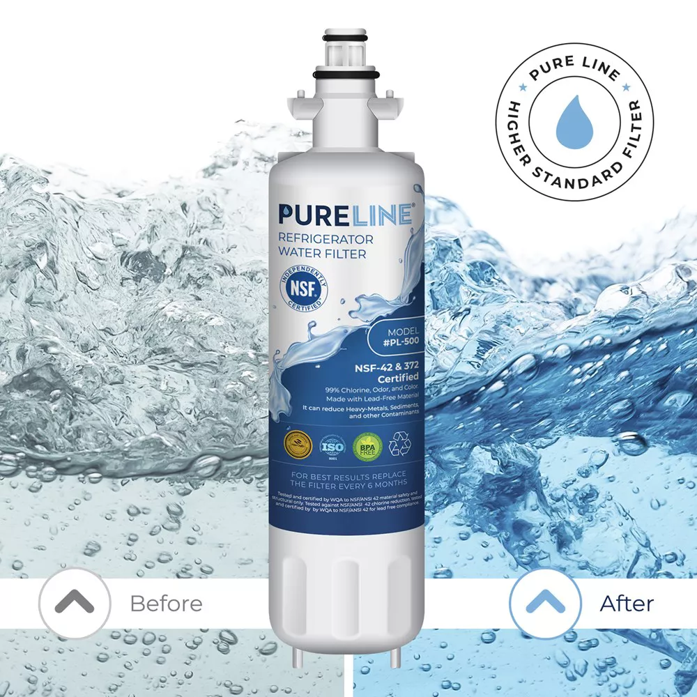 PureLine replacement for LG LT700P Refrigerator Water Filter, LG ADQ36006101, Kenmore 469690, Kenmore Elite 9690 and FML-3 Filters