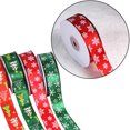 thumbnail image 2 of Christmas Ribbon Fashion Xmas Tree Snowflake Print DIY Fabric Gift Wrap Ribbon Crafts Ribbon, 2 of 6