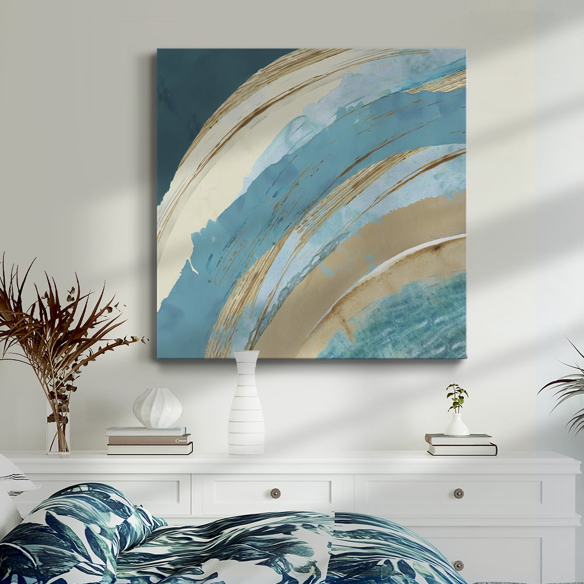 Wexford Home Making Blue Waves I-Premium Gallery Wrapped Canvas, 16" x 16" - Ready to Hang