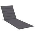 thumbnail image 5 of vidaXL Sunlounger Grey Acacia wood, Polyester Single, 5 of 5