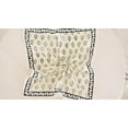 thumbnail image 3 of Indian Handmade Block Printed Bandanas Fow women Floral Lightweight Pure Cotton Head Scarfs 21x21 inch, 3 of 7