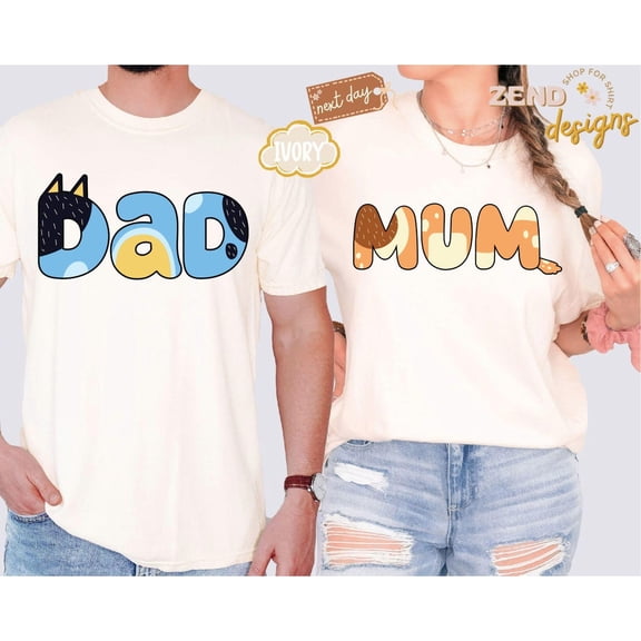 Trendy Dad Mum T-Shirt,Family Shirt, Birthday Gift, Mom Gift, Father's Day, Dad Life Shirt, Funny Dog Dad Tee,Gift for Husband