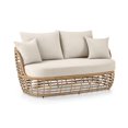 thumbnail image 4 of HOMETRENDS Dune 2-Piece Patio Loveseat & Ottoman - Taupe, 4 of 9