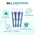 thumbnail image 3 of Uxcell Money Bands, Dollar Bill Wrappers Self-Adhesive Money Straps Self Sealing Bill Straps Sleeve Blue, 3 of 7