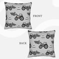 thumbnail image 3 of Bingfone Gray Tractor Linen Throw Pillow Covers Cushion Case Pocket Button Vintage Farmhouse Pillowcase for Sofa Couch Bed 16"x16", 3 of 9