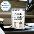 thumbnail image 3 of Best Friends Gifts for Women - Friend Birthday Gifts - Long Distance Friendship Gift - Funny Gift for Bestie, Sister, Hostess, BFF, Coworker - I wish you lived next door Tumbler Cup 20oz White, 3 of 6