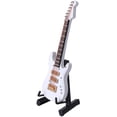 thumbnail image 2 of Mini modelo de guitarra Simulación Guitarra eléctrica Instrumento musical Mini modelo Cumpleaños Decoraciones para el hogar (Blanco 18 cm) JAMW Sencillez, 2 of 5