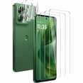 thumbnail image 1 of ccwonima 3 Pack Tempered Glass Screen Protector for Motorola Moto G Stylus 5G 2025 + 3 Pack Camera Lens Protector, 9H Hardness, HD Clear, Scratch Resistant, Easy Install, 1 of 1