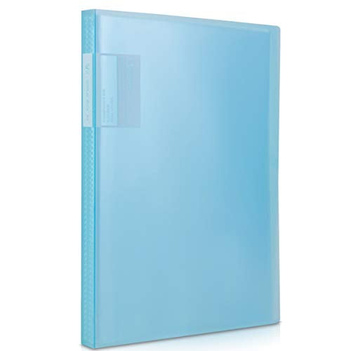 Azuzn 40-Pocket Bound Plastic Presentation Book Red Sheet Protector for Artwork 80-Page Capacity Presentation Portfolio with Clear Sleeves Sketches and Cookbook. for 8.5 x 11-Inch Inserts 