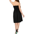 thumbnail image 4 of HAPPY BAY Women's Beach Summer Casual Backless Smocked Mini Flowy Dress Tube Top Strapless Dresses for Women One Size Black, Solid, 4 of 4