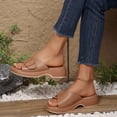 thumbnail image 5 of Bkhluea Women Buckle Strap Platform Wedge Sandals Slip On Comfortable Footwear For Casual Outdoor Party Daily Activities, 5 of 7