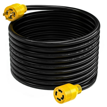 Westinghouse Generator Power Cord Kohree Generator Power Cord 20ft 30Amp, 10 Gauge Heavy Duty 4 Prong Generator Locking Power Cord L14-30 125/250V 30Amp 7500 Watts(with Cord Organizer) ()