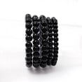 thumbnail image 2 of Cryshimmer 5 Pcs Black Faux Pearl Bracelet Set for Women Beaded Stretch Strand Bracelets for Bridesmaid,Bridal,Party Jewelry, 2 of 4