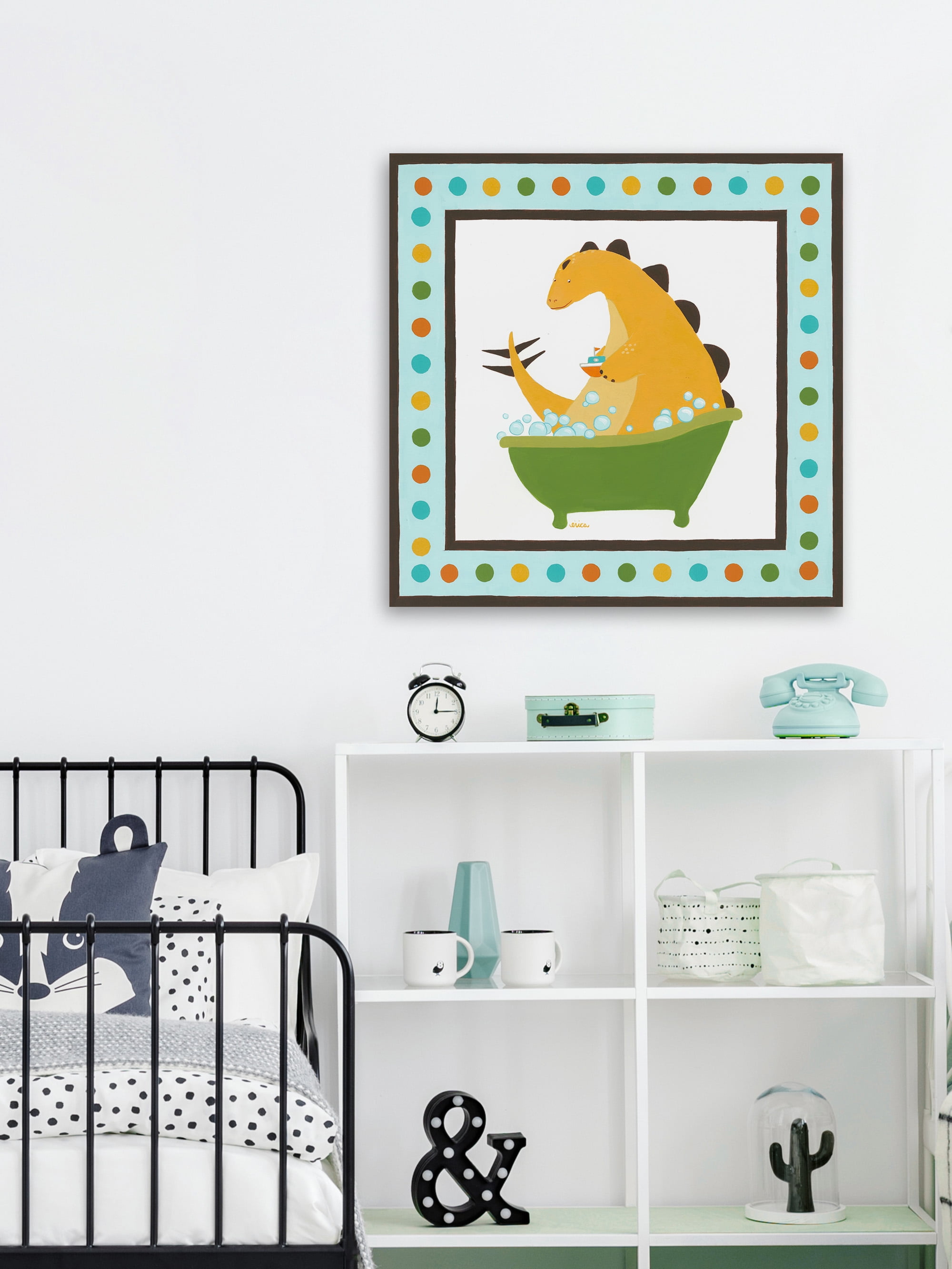 Marmont Hill Rub-a-dub Dino IV Canvas Wall Art