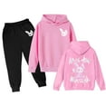 thumbnail image 2 of Girls Sweatsuit Set Graphic Long Sleeve Sweatshirt Pullover Tops + Joggers Pants Back To School Fall Winter Clothes for Boys, 2 of 4