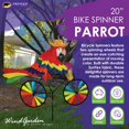 thumbnail image 5 of Bike Spinner Parrot 20" – Colorful Tropical Bird Design, Weather-Resistant Outdoor Decor, Durable & Lightweight for Patios, Yards, and Gardens - Eye-Catching Wind Spinner with Rotating Wheels, 5 of 6