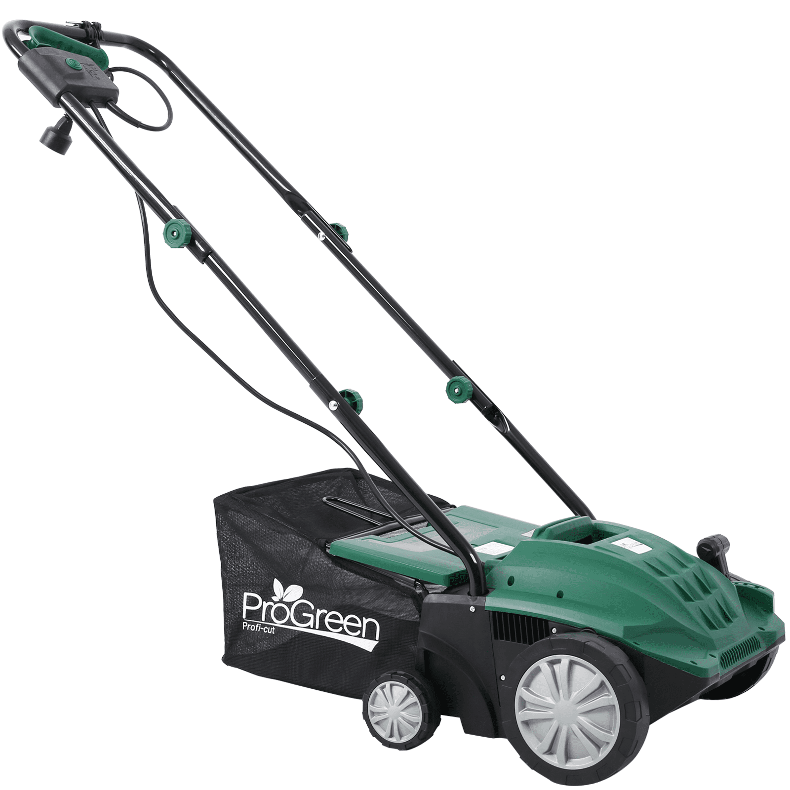 2-in-1 13" Walk Behind Scarifier 12 Amp Corded Electric Lawn Dethatcher Scarifier with Large 31.7QT Removable Collection Bag, Garden Scarifier for Lawn Yard Garden Care
