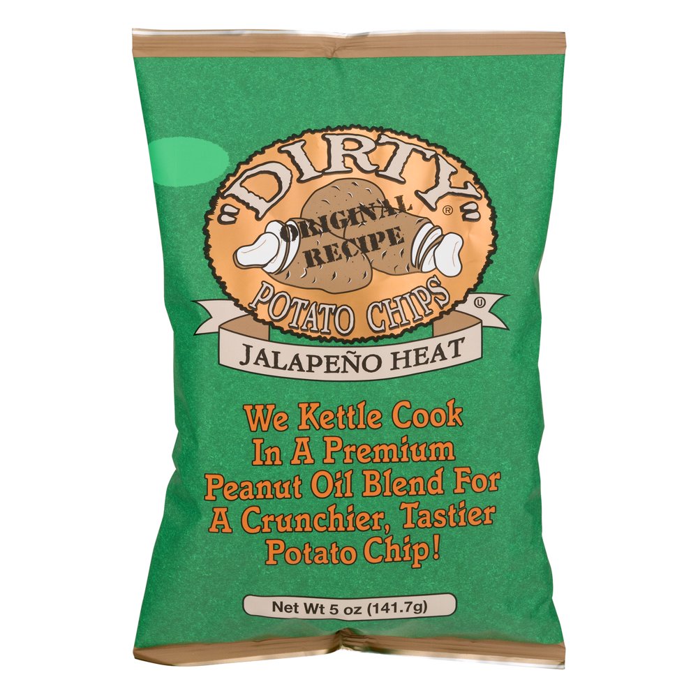 Dirty Kettle Cooked Peanut Oil Blend Jalapeo Heat Potato Chips, 5 Oz