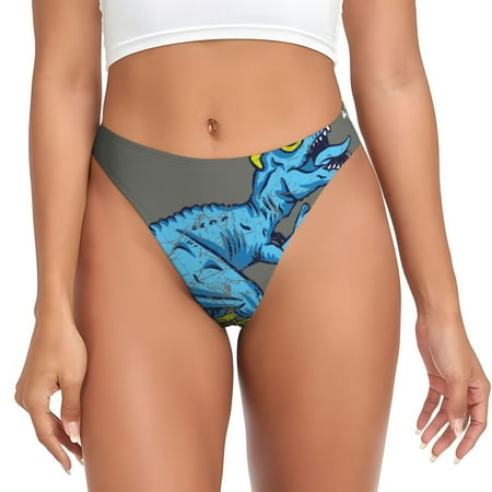 Sigee Fun Riding Dinosaur for Women s G-String Panty  Low Rise  Soft Lace Perfect for Everyday Wear or Special Occasions-3X-Large