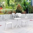 thumbnail image 3 of Compamia Lucy Round Bistro Set 3 Piece with 24 inch Table Top White, 3 of 5