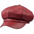 thumbnail image 2 of Sportmusies 8 Panels Newsboy Caps for Women, PU Leather Cabbie Painter Hat Gatsby Ivy Beret Cap, 2 of 4