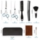 thumbnail image 3 of Juego de tijeras profesionales para cortar el cabello con tijeras de entresacar y kit de peluquería para barbería de 15 piezas., 3 of 5