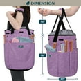 thumbnail image 7 of PAVILIA Knitting Bag Crochet Organizer Bag, Yarn Storage Tote, Knitting Accessories Supplies, Yarn Holder For Knitting With Grommets, Needles Hooks Essentials, Crochet Project Case (Heather Purple), 7 of 7
