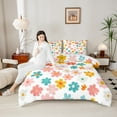 thumbnail image 4 of Castle Fairy Colorful Flowers 3 Pieces Queen Comforter Set for Boys Girls,Spring Garden Ultra Soft Bedding Sets,Chic Floral Blossoms Bedding Comforter Set Breathable,Luxury Bedroom Decor,Reversible, 4 of 8