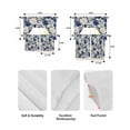 thumbnail image 5 of Navy Blue Beige Peony Swag Curtains for Living Room/Bedroom Windows, Vintage Floral Blossom Botanical Kitchen Curtains and Valances Set 36 Inch Length, Light Filtering Swags Valance Curtain Panels, 5 of 5