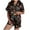 Black3, variant on Christmas Womens Casual Pajamas Sets Santa Cozy Floral Print Short Sleeve Top and Pants Holiday Nightwear Loungewear for Festive Season Regular Sleepwear,White1,L