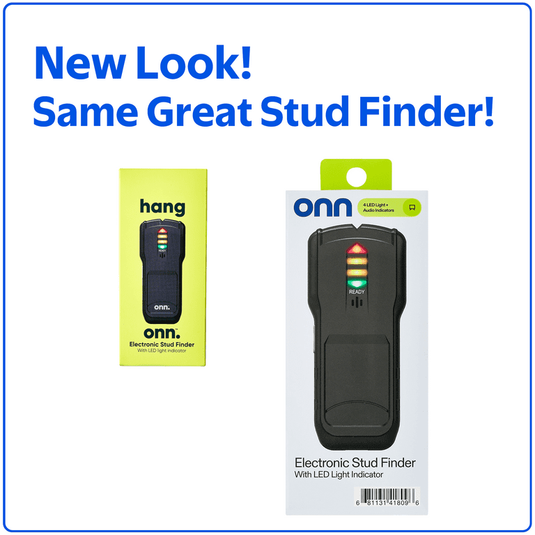 onn. Electronic Stud Finder with LED Light Indicator